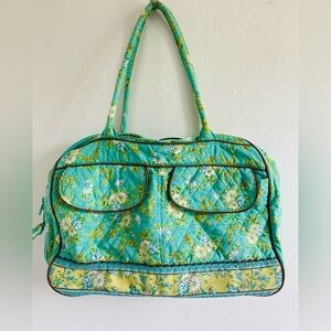Quilted Floral Pastel Weekender bag Retro Romantic Lightweight